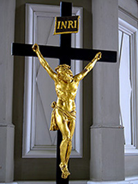 Das Altarkreuz der Kirche Zühlsdorf